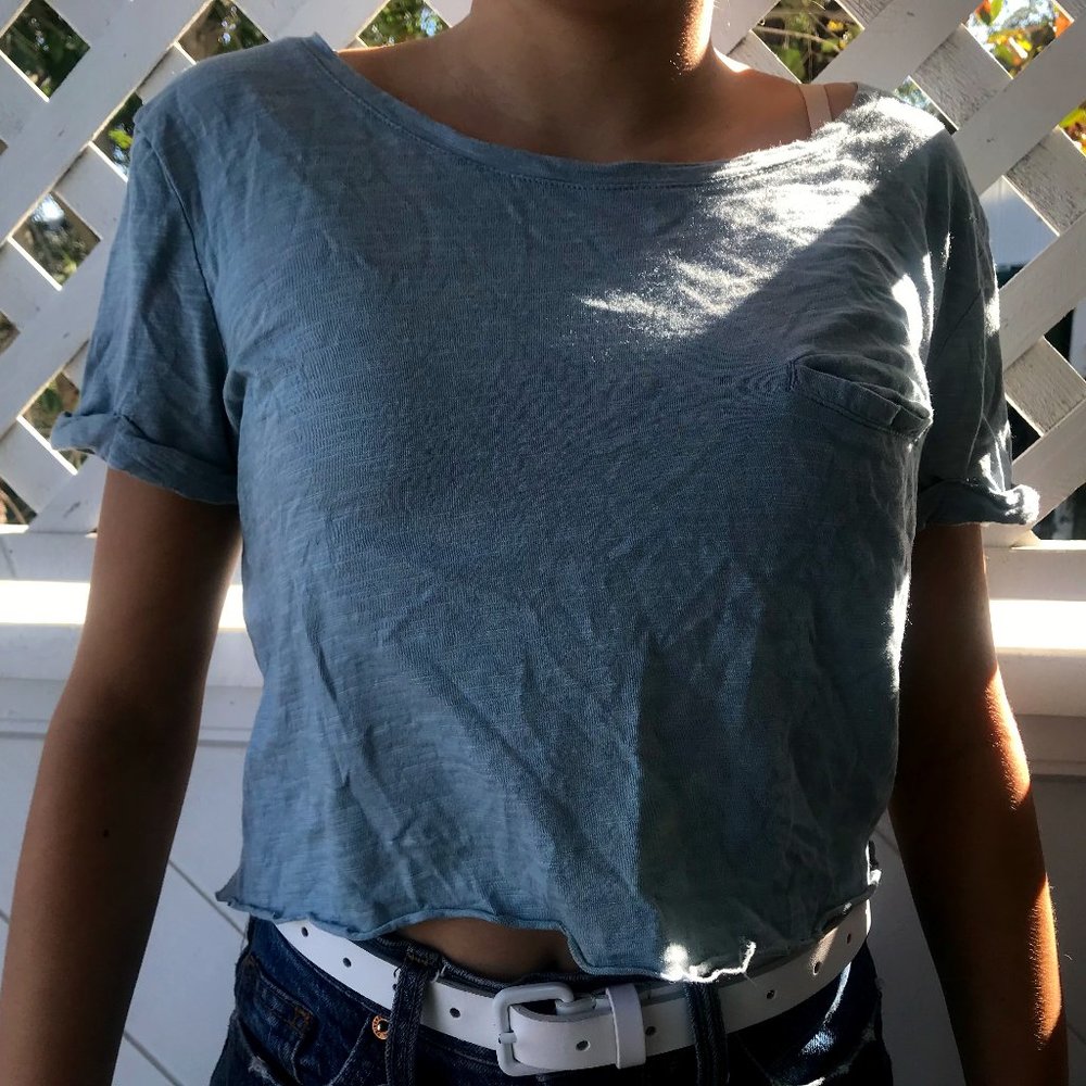 Cropped Cotton Tee